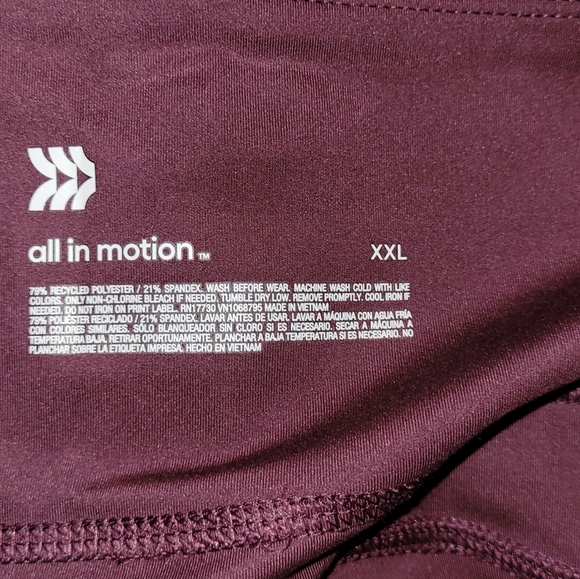All In Motion Maroon Leggings - Picture 2 of 2